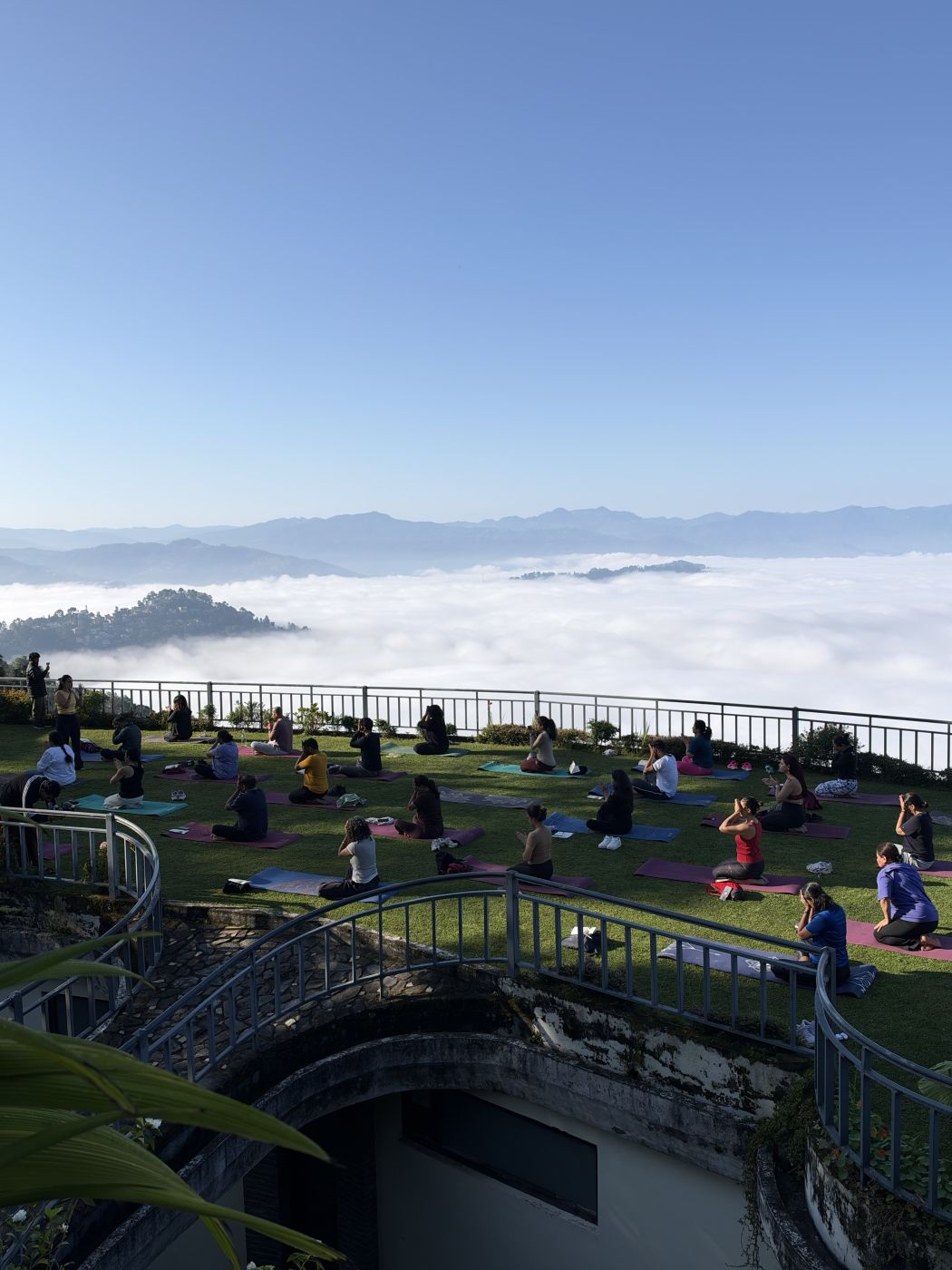 Morning practice, Kasar Devi retreat
