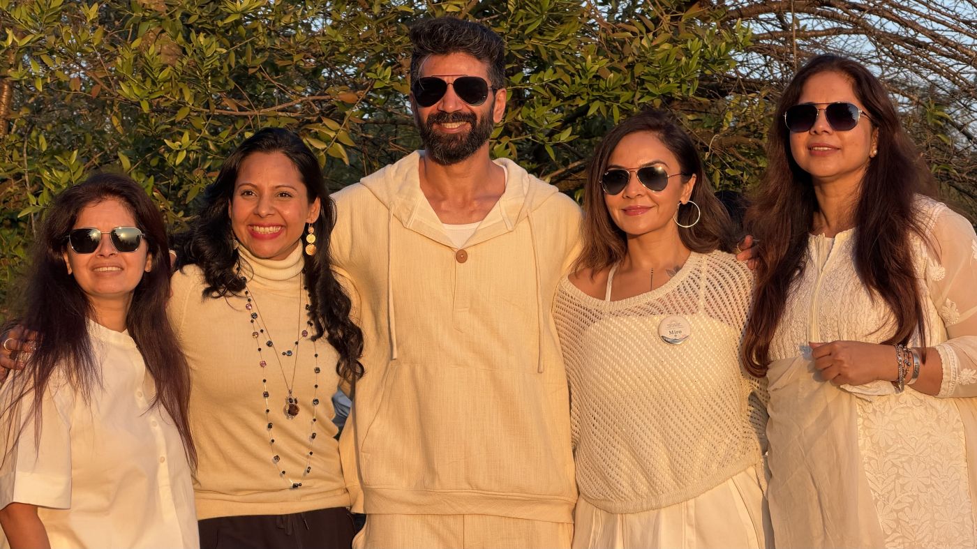 Together in white, Kasar Devi retreat